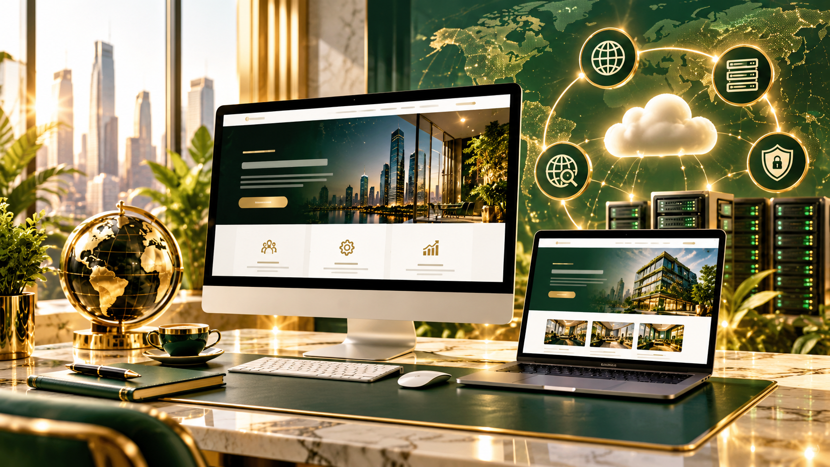 Premium Fule Evergreen technology vision workspace